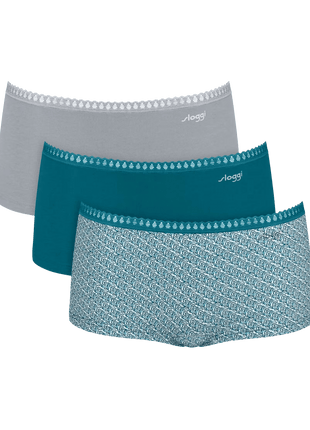 Sloggi 3 shorts Go Crush short green dames