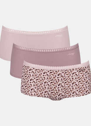 Sloggi 3 shorts Go Crush short rose dames