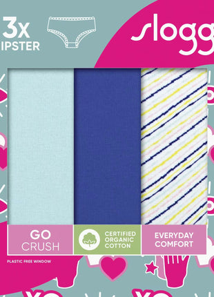 Sloggi 3 hipsters Go Crush blue light dames