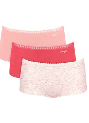 Sloggi 3 shorts Go Crush short red dames