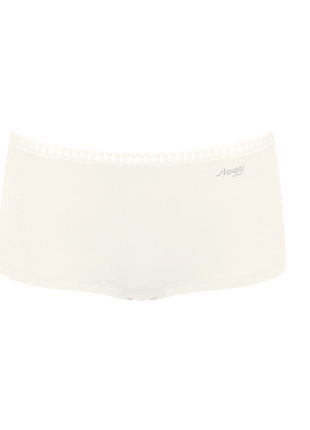 Sloggi 3 shorts Go Crush short silk white dames
