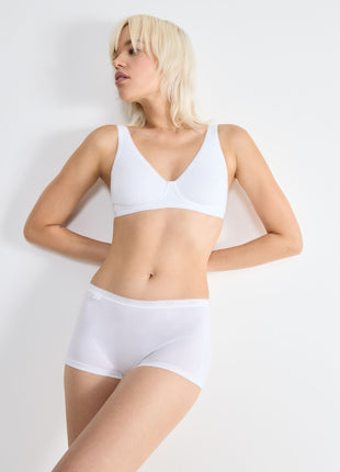 Sloggi short basic+ cotton white dames