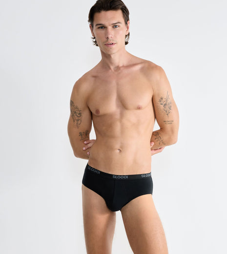 Sloggi slip basic midi black heren