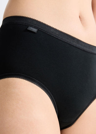 Sloggi slip basic+ midi cotton black dames