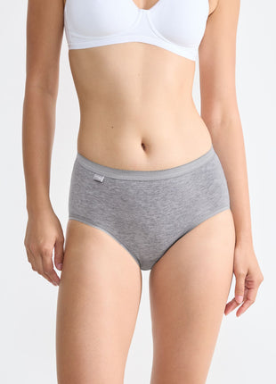 Sloggi slip basic+ midi cotton grey combination dames