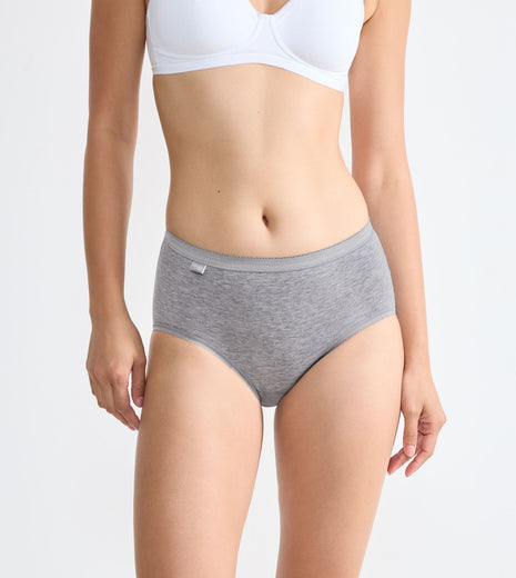 Sloggi slip basic+ midi cotton grey combination dames