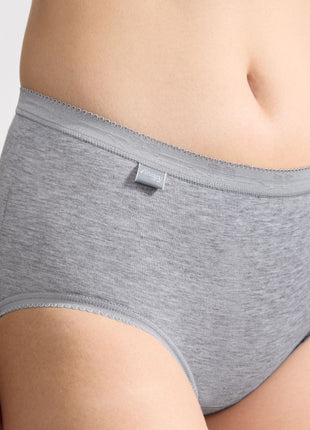 Sloggi slip basic+ midi cotton grey combination dames