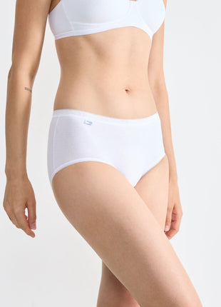 Sloggi slip basic+ midi cotton white dames