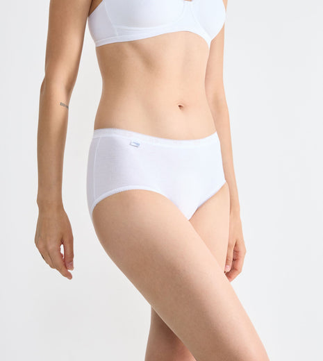 Sloggi slip basic+ midi cotton white dames