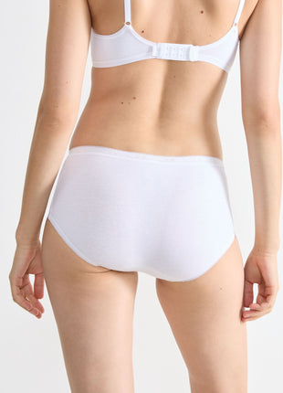Sloggi slip basic+ midi cotton white dames