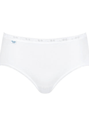 Sloggi slip basic+ midi cotton white dames