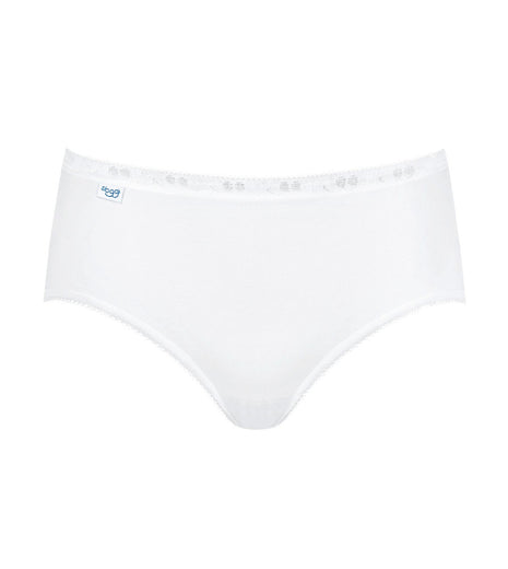 Sloggi slip basic+ midi cotton white dames