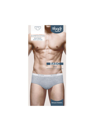 Sloggi slip basic midi grey heren