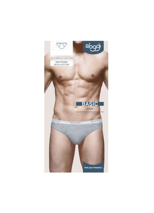 Sloggi slip basic mini grey heren