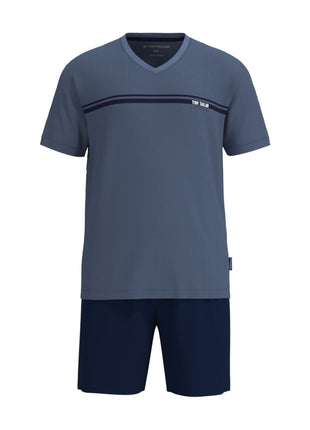 Tom Tailor pyjama korte broek maine blue heren 71506-4009-620 Tom Tailor pyjama pantalon court maine blue hommes