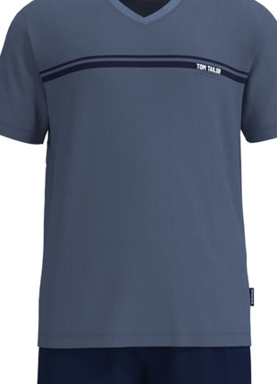 Tom Tailor pyjama korte broek maine blue heren 71506-4009-620 Tom Tailor pyjama pantalon court maine blue hommes
