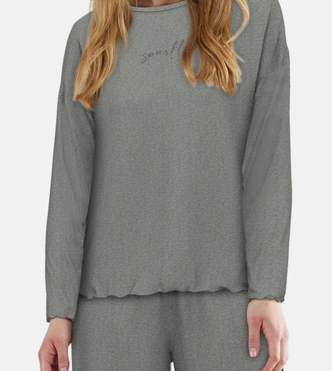 Tom Tailor pyjama lange broek xanthi grey dames 60388-6579-821 Tom Tailor pyjama pantalon long xanthi grey femmes