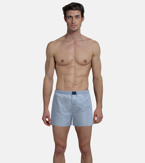 Tom Tailor wijde boxershort 2 pack dakota woven boxer shorts blue heren 70171-5100-613 Tom Tailor caleçon lot de 2 dakota woven boxer shorts blue hommes