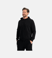 Bamboo Basics knitted hoodie black men