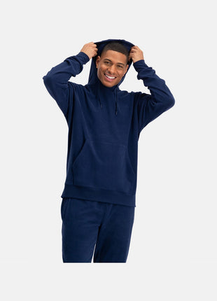 Bamboo Basics blauwe gebreide hoodie voor heren