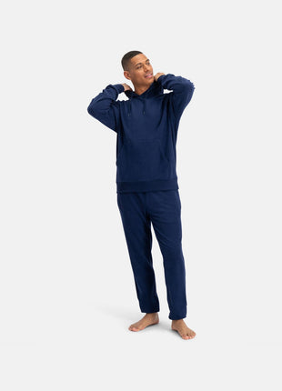 Bamboo Basics blauwe gebreide hoodie voor heren