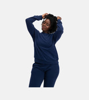 Bamboo Basics knitted sweater blue women