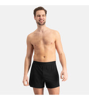 Bamboo Basics short 3 pack knitted boxer shorts grey blue jeans men