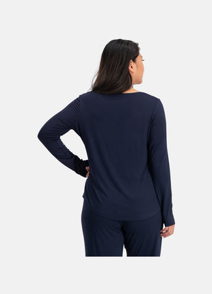 Bamboo Basics blauwe pyjamabroek voor dames