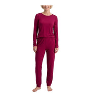 Bamboo Basics pajamas long pants burgundy ladies