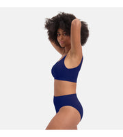 Bamboo Basics slip lot de 3 seamless knitted full brief bleu femmes