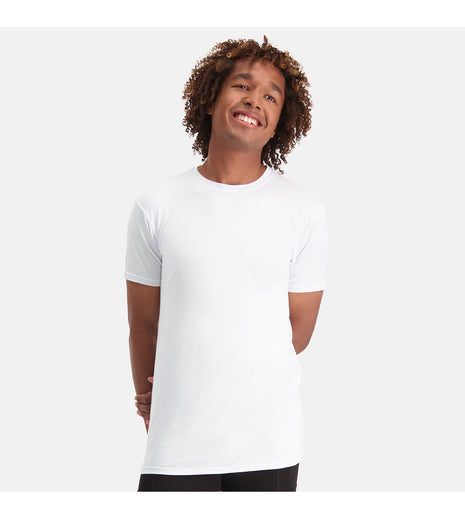 Bamboo Basics set van twee witte long-fit T-shirts voor heren