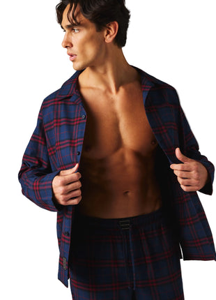 Björn Borg Core Flannel pyjamahemd Tri Tartan heren - afbeelding 5