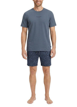 Tom Tailor pyjama pantalon court perth print blue hommes