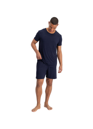 Bamboo Basics pyjama korte broek blue heren