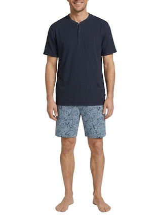 Tom Tailor pajama shorts ayr print blue men