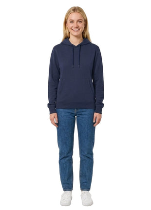 Bamboo Basics knitted hoodie blue dames