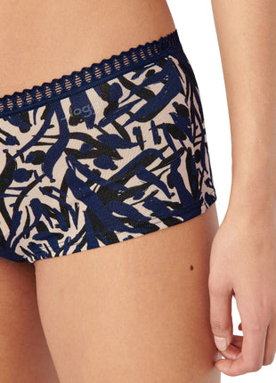 Sloggi 3 shorts Go Crush short blue dames