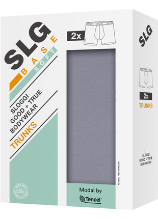 Sloggi Trunk 2 pack SLG Base Soft Grey heren