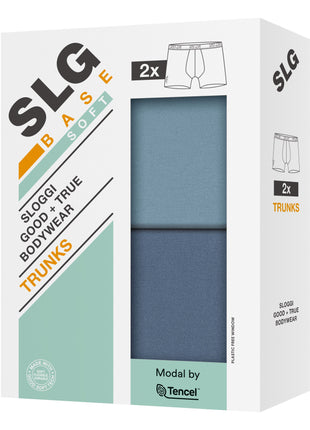 Sloggi Trunk 2 pack SLG Base Soft Blue heren
