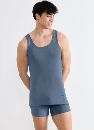 Sloggi tank top SLG Base Soft Cloudy Blue heren