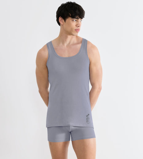 Sloggi tank top SLG Base Soft Morandi Grey heren