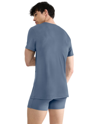 Sloggi T-shirt SLG Base Soft Cloudy Blue heren