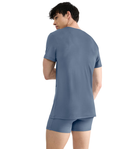 Sloggi T-shirt SLG Base Soft Cloudy Blue heren