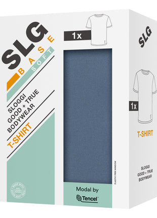 Sloggi T-shirt SLG Base Soft Cloudy Blue heren