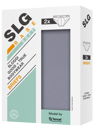 Sloggi brief 2 pack SLG Base Soft Morandi Grey heren