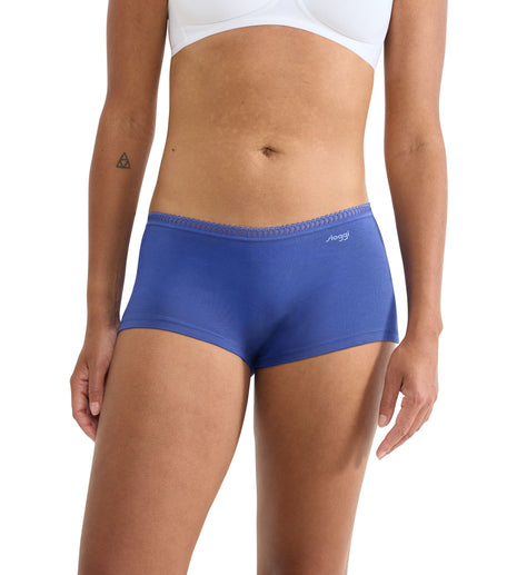 Sloggi 3 shorts Go Crush short blue light dames