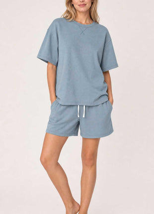 Tom Tailor pajama shorts aberdeen blue women