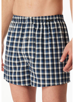 Schiesser boxershort 2 pack organic cotton blauw heren