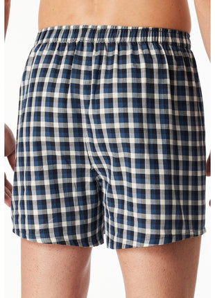 Schiesser boxershort 2 pack organic cotton blauw heren