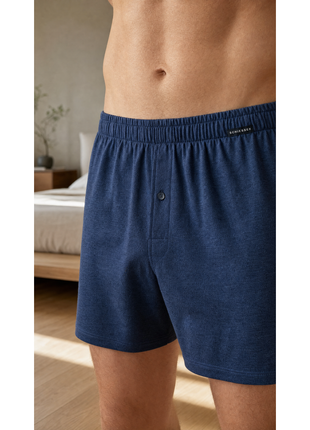 Schiesser boxershort 2 pack organic cotton donkerblauw heren